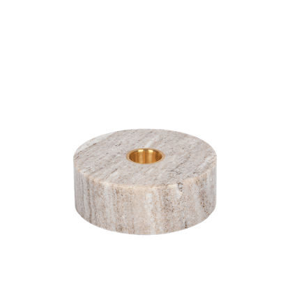 Marmorinen kynttilänjalka beige
