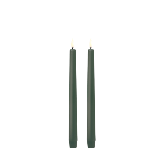 LED-kruunukynttilä oliivinvihreä 2,3 x 25 cm